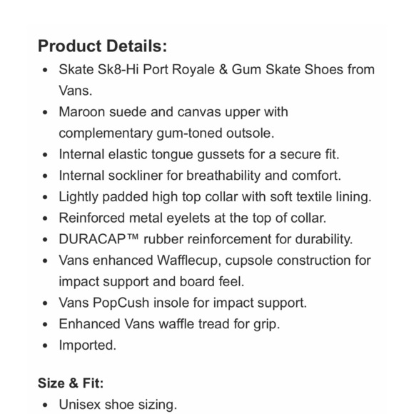 New Vans Skate Sk8 Hi~Royal Gum Pop Crush sneakers 6 - Picture 5 of 13